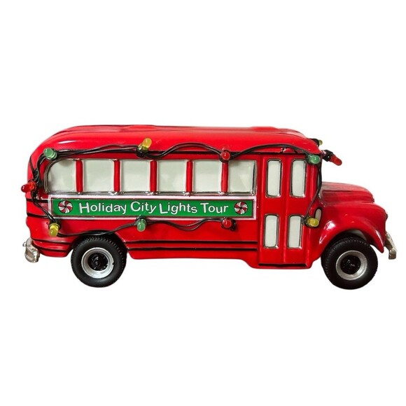 Dept 56 Christmas City Lights Tour Bus 55267 Snow Village Lights Don’t Work - Picture 8 of 8